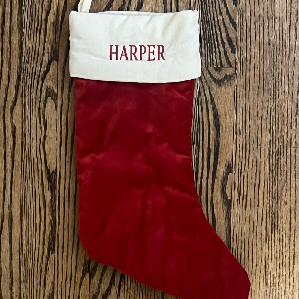 Pottery Barn Velvet Christmas Stocking